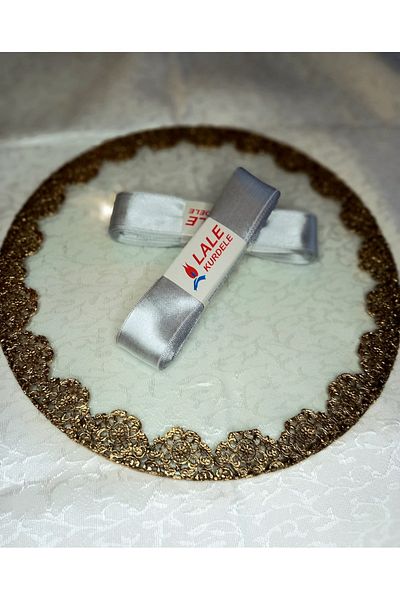 yörük tuhafiye 10 Meters Gray Satin Ribbon - 3 Cm One Ball, Satin Satin Ribbon, Ribbon