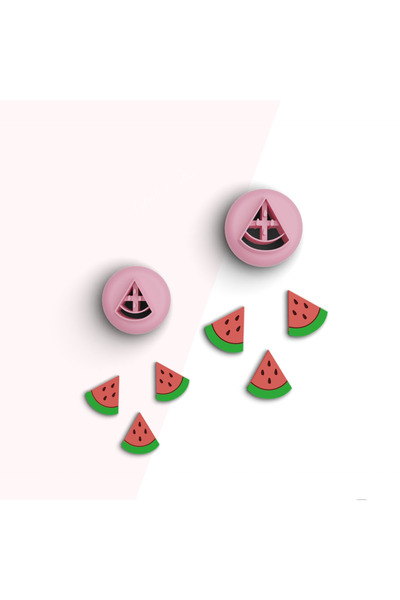 brocutters شريحة بطيخ صغيرة من طين البوليمر - قوالب السيراميك والسكر، رقم: 308