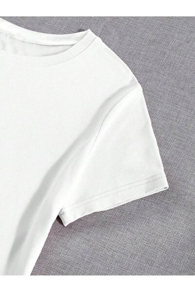 Moda Glo Dámské bílé oversize tričko s krátkým rukávem s motýlím květem