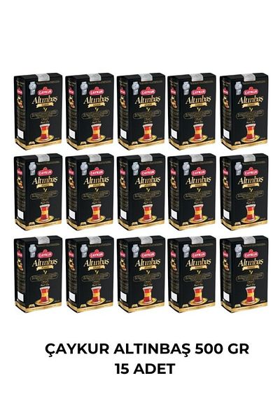 Çaykur Altinbası Tea 500 Gr - 15 Pieces of Teapot