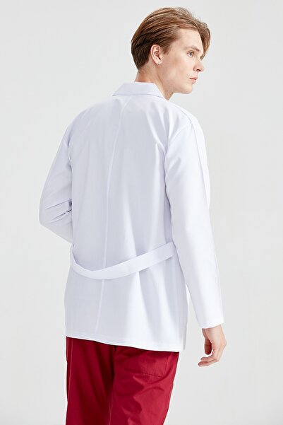 VAYVAYLI Shirt Collar Jacket Oversize White Men's Doctor Teacher Lab Coat