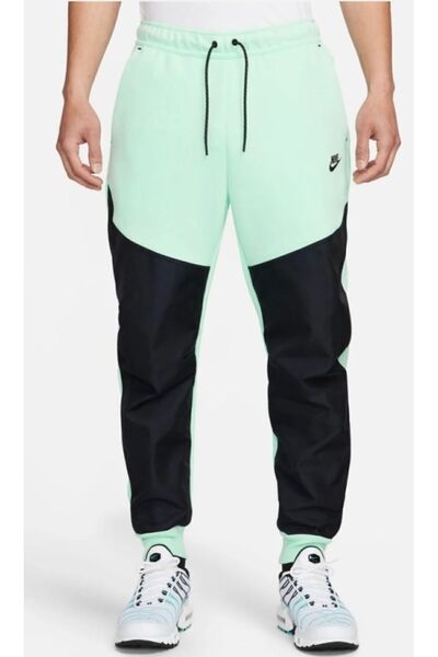 Nike Sportswear Tech Fleece ''Overlay Detail'' Erkek  yeşil Eşofman Altı