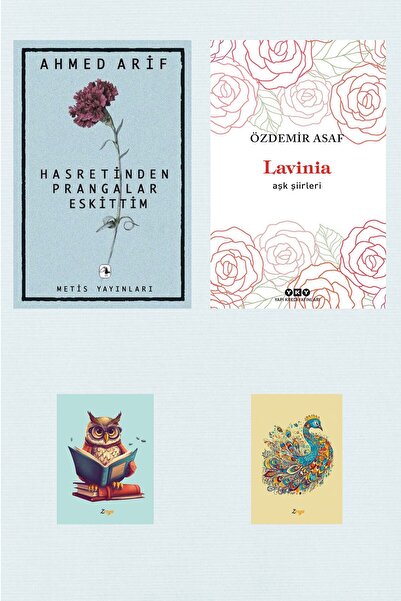 Dara Yayınları Hasretinden Prangalar Eskittim Ahmed Arif - Lavinia - Aşk Şiirleri Özdemir Asaf - (2 NOT DEFTERLİ)
