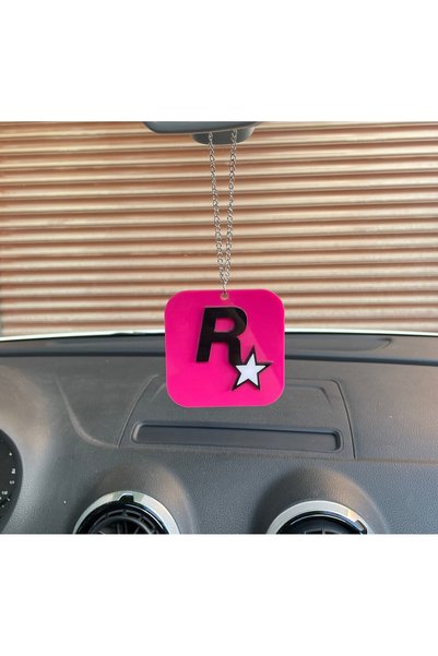 3dbaydesign Rockstar Dikiz Ayna Süsü (Pembe)
