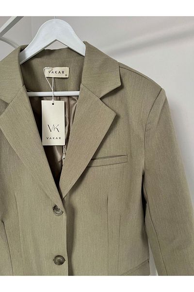 Vakar OVERSIZE CROSSBODY COLLAR BUTTONED BLAZER JACKET