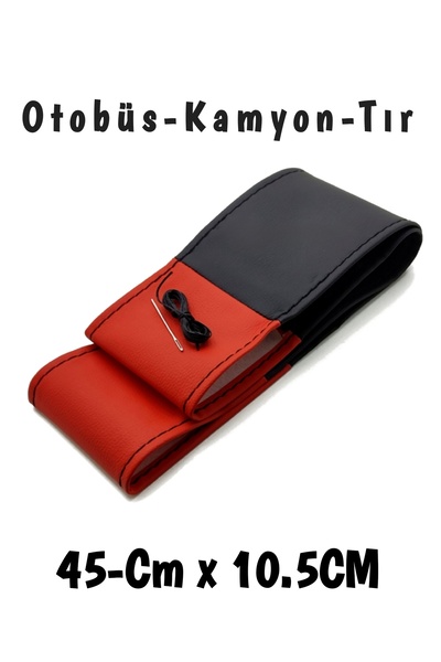 Asegaraj Universal Deri Dikmeli Direksiyon Kılıfı Kamyon-Tır-Otobüs Dikişli D...