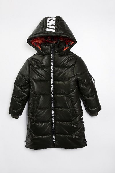 PODİUM GİYİM New Trendy Winter Men's Coat - Soft Fabric with Lettering, Zipper and Pocket Hooded