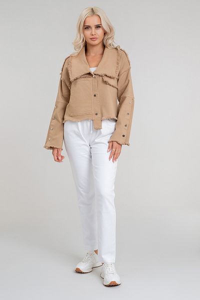 Bold & Young Power Lycra Cotton Women's Coat - Sleeve and Front Snap, Filthy Stitched