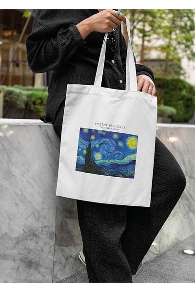 daystore Van Gogh - Η υφασμάτινη τσάντα με σχέδια της έναστρης νύχτας