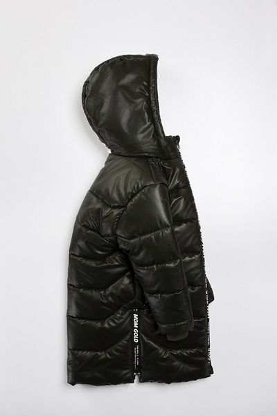 PODİUM GİYİM New Trendy Winter Men's Coat - Soft Fabric with Lettering, Zipper and Pocket Hooded