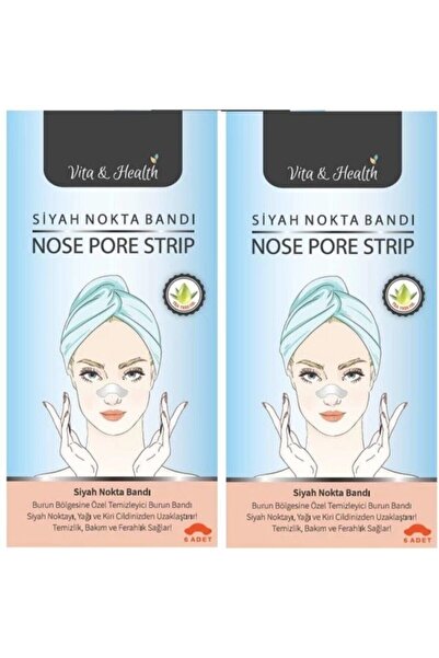 Genel Markalar Siyah Nokta Bandı Nose Pore Strip 2 Paket Vita Helth