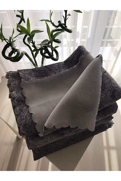 kkdizayn Anthracite Gray Sponge Non-Slip Sofa Cover