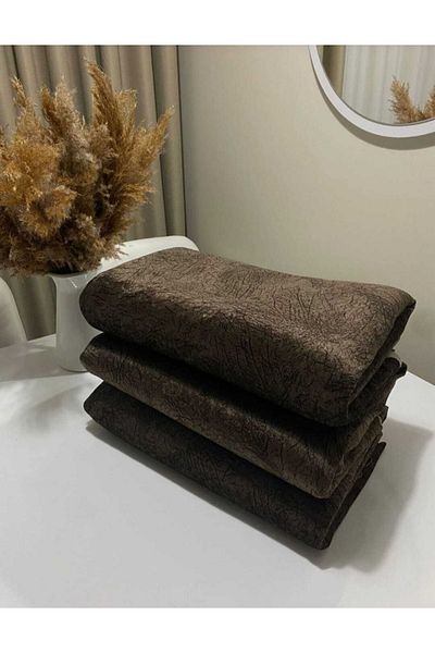 vera home collectıon Кадифена горна част, гъбена текстура, калъф за диван с шарка, тъмнокафяв