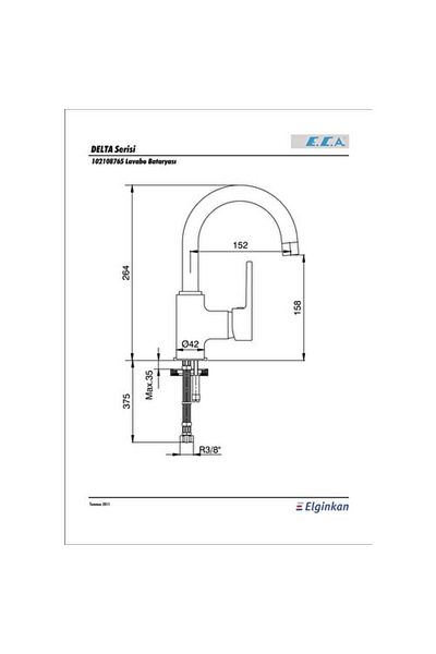 Eca Delta Sink Ecasb0480L/A Faucet - Swan Rotating Pipe 102108765 8693261145232