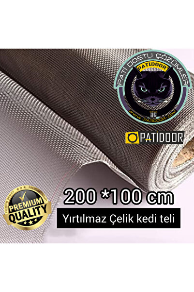 PATİDOOR En 200*100 cm uzunluk / Yırtılmaz Çelik Tel /Kedi Sinekliği/Kedi Teli ,Kedi Sineklik