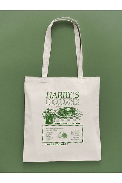 daystore Πράσινη υφασμάτινη τσάντα Harry's House