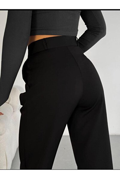 MODAMOLASI Kadın Bilekten Detaylı Pantolon