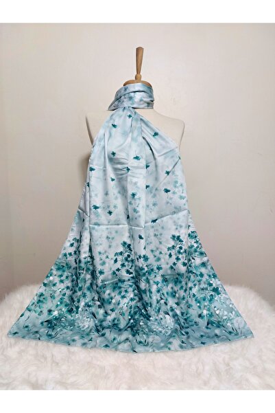 istanbul prensesleri Şal din satin pentru femei Hijab cu model - Floral