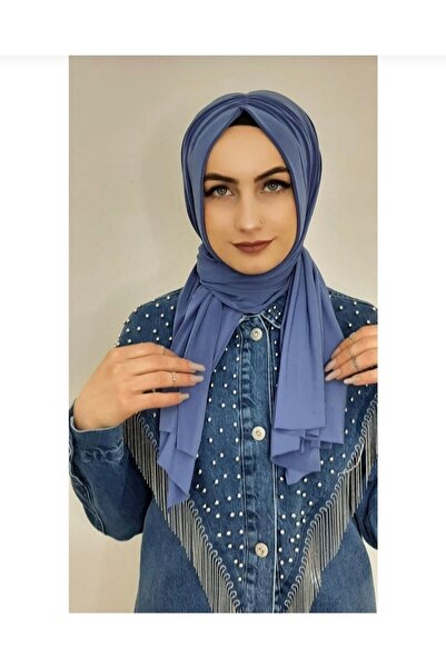 Ayselcehobi Kadın Tesettür Büzgülü Hazır Şal Indigo