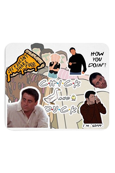 waals Friends Joey Baskılı Gamer Oyuncu Bilgisayar Mouse Pad Yumuşak Dokulu Bilgisayar Aksesuarı