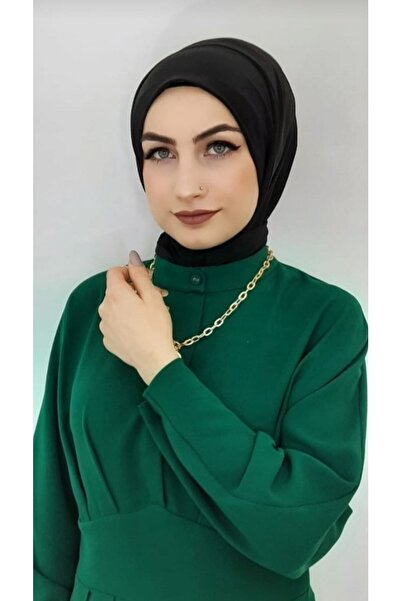 Ayselcehobi Çıtçıtlı Fular Hasema Üzeri Uyumlu Deniz Ve Havuz Şalı Siyahh