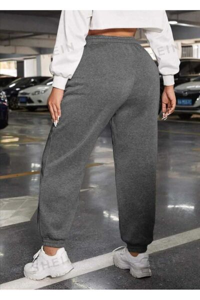 yg ydn giyim Kışlık Şardonlu Kalın Kumaş Paça Lastikli Rahat Giyim Eşofman Altı- jogger paça- üç ip