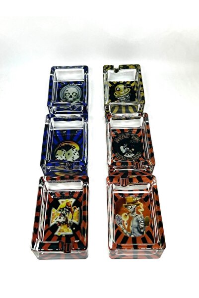 blackraw Lüks Cam Küllük Cam Kül Tablası Sigara Kül Tablası