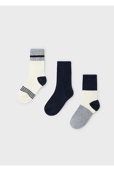 MAYORAL Boys' 3-Piece Socks - Navy Blue