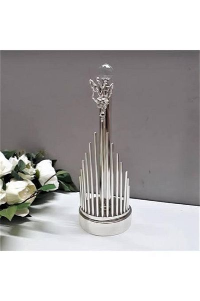 moda atölyesi Napkin Holder Paper Towel Stand Roll Towel Holder Silver Color Color
