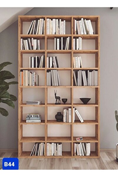 bengi Mobilya B44 Kütüphane Kitaplık Safir Meşe