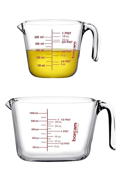 Paşabahçe Borcam 2'li Ölçü Kabı Seti 500 cc - 1000 cc