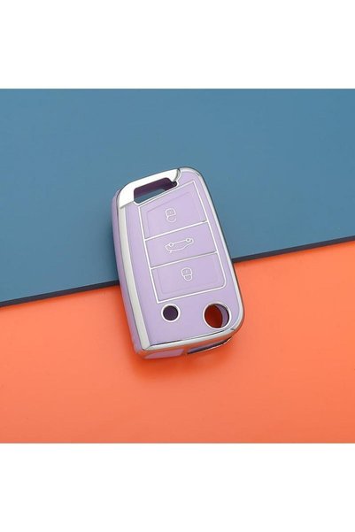 AYZ GARAGE Volkswagen-seat-skoda Switchblade (new Case) Tpu Material Lilac Key Case