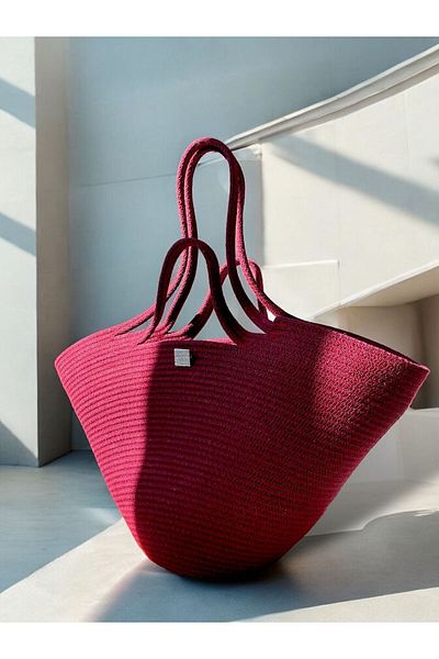 ATELIER Casual Straw Handbag - Beach Bag and Shoulder Bag