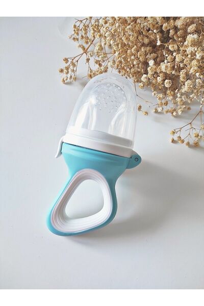 Gönül İşlerim Meyve Sebze Besleme Emziği-Meyve Sebze Süzgeci- Silikon Meyve Sebze Emziği-Meyve Filesi-MAVİ