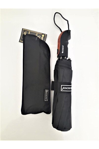 Rubenis Elite Otomatik 10 Telli 3 Kırmalı Siyah Bay Şemsiye M1