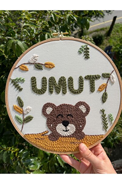 punch passion Bebek Kapı Süsü, Hastane Kapı Süsü, 30cm, Punch Nakışlı, Isimli...