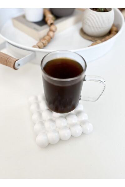 StudioSerena Bubble Bardak Altlığı - 2’li Set - Beyaz