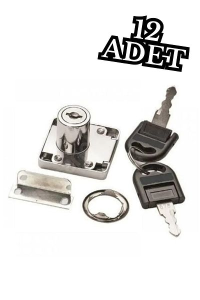 HOBİDABİ Square Drawer Lock Cover Cabinet Mailbox Lock with 2 Keys 12 PCS