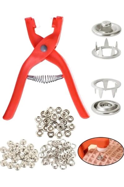 BEYZANA Κιτ κουμπώματος 9,5 mm - Περιλαμβάνει 100 πρακτικά μηχανήματα και κουτί αποθήκευσης