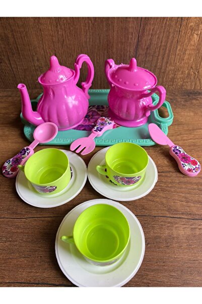 scntoys Çay Seti 14 Parça OYUNCAK EVCİLİK OYUN SETİ ÇAY KAHVE SETİ EĞİTİCİ OY...