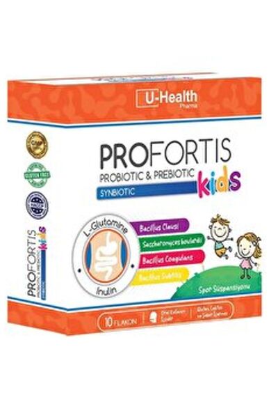 u health Profortis Probiotic ve Prebiotic Kids 10 Flakon