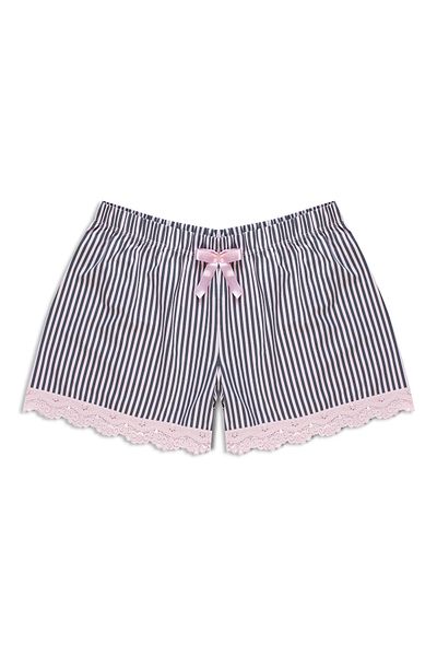 HNX Pantaloni scurți de pijama de damă din bumbac cu dantelă