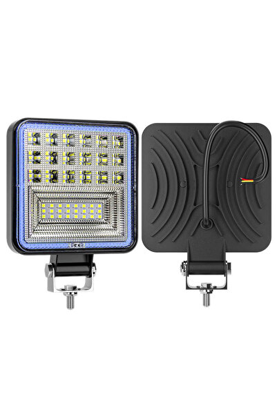 ASTRA LED Off Road 12-24 Volt Kare Sis Farı DRL MAVİ 4 inç 126 W Oto Çalışma Lambası