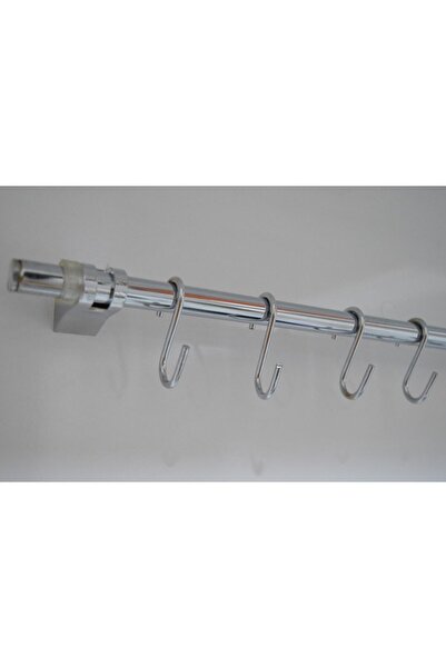 filamento وصلة أنابيب معدنية من الكروم المقاوم للصدأ 100 سم ومجموعة 4 خطافات