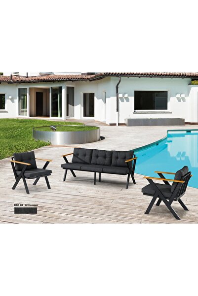 Dekoroom's Zeta 3 1 1 Balkon Takımı, Bahçe Mobilyası, Çay Seti, Kafe Oturma G...