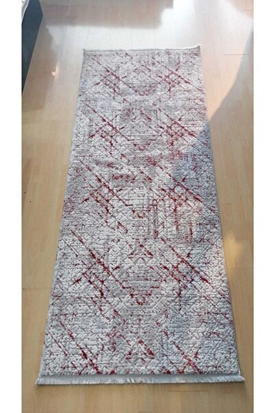 Almoss halı Almos Halı - 100x4.50 - 8203 Gri-kırmızı