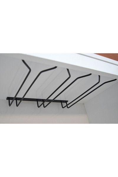 filamento 3 Compartment Black V Metal Goblet Holder Cup Holder Goblet Hanger