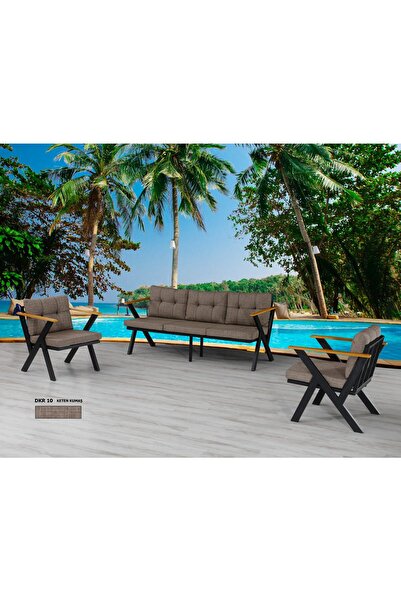 Dekoroom's Zeta 3 1 1 Balkon Takımı, Bahçe Mobilyası, Çay Seti, Kafe Oturma G...