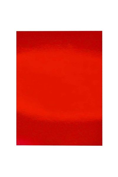 Paperart 10 Pieces Red Mirrored Metallic Background Cardboard 50x70 Cm A Quality