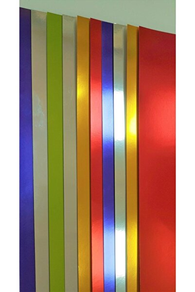 Paperart Aynalı Metalize Fon Kartonu 50 X70 Cm 10 Adet Karışık 5 Renk